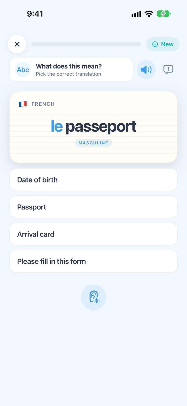 Read it: le passeport with four options